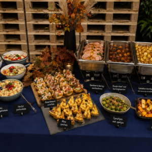 Herfstbuffet van Albertema Catering met koude en warme gerechten, verzorgd als buffet aan huis en op locatie in Groningen, Drenthe en Friesland.